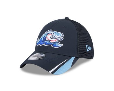 West Michigan Whitecaps New Era Linear Navy Stretch-Fit 39THIRTY Cap