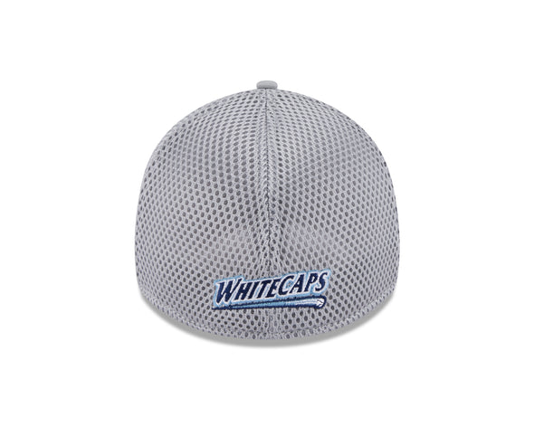 West Michigan Whitecaps New Era Jr. Linear Grey Stretch-Fit 39THIRTY Cap