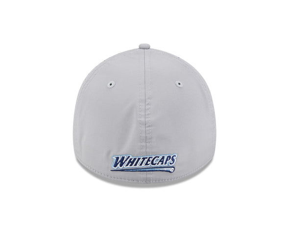 West Michigan Whitecaps New Era Jr. Mid-Perf Grey Stretch-Fit 39THIRTY Cap
