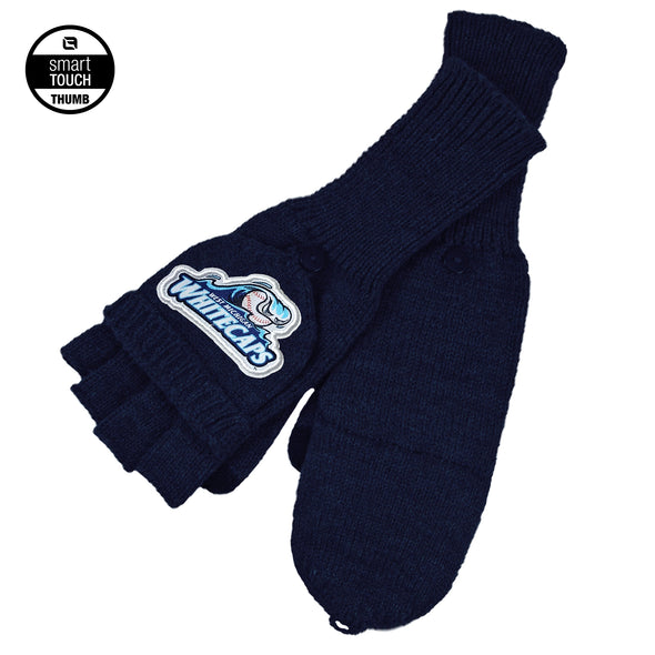 West Michigan Whitecaps Knit Flip-Top Mittens