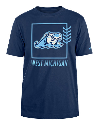 West Michigan Whitecaps New Era Clubhouse Collection Heathered Navy Tee