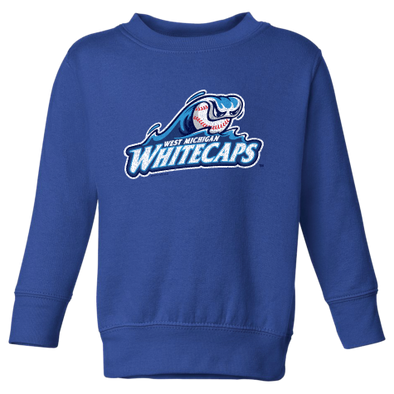 West Michigan Whitecaps Toddler Royal Crewneck Sweatshirt