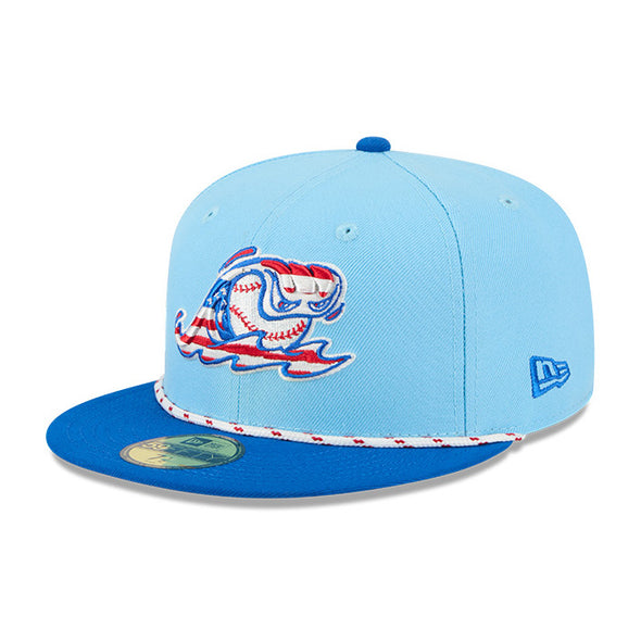 West Michigan Whitecaps New Era 2025 Stars and Stripes July 4th Fitted 59FIFTY Cap