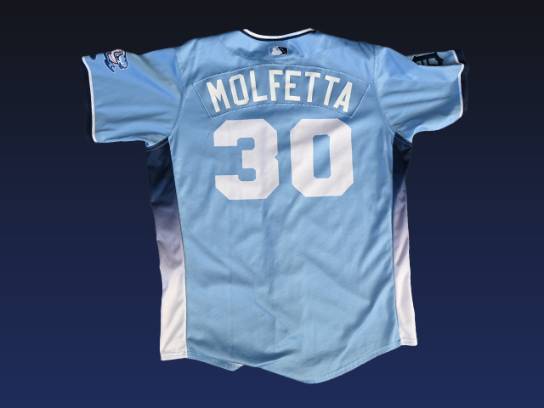 West Michigan Whitecaps 2024 Official Game-Worn Light Blue Alternate Jersey