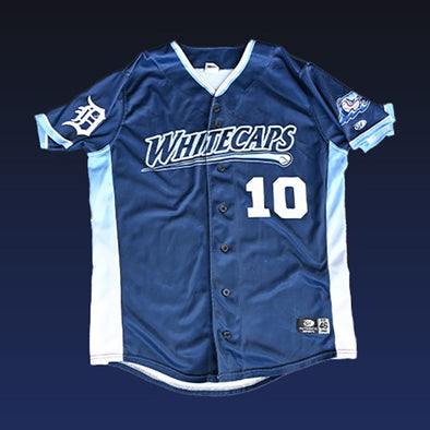 West Michigan Whitecaps 2024 Official Game-Worn Navy Alternate Jersey