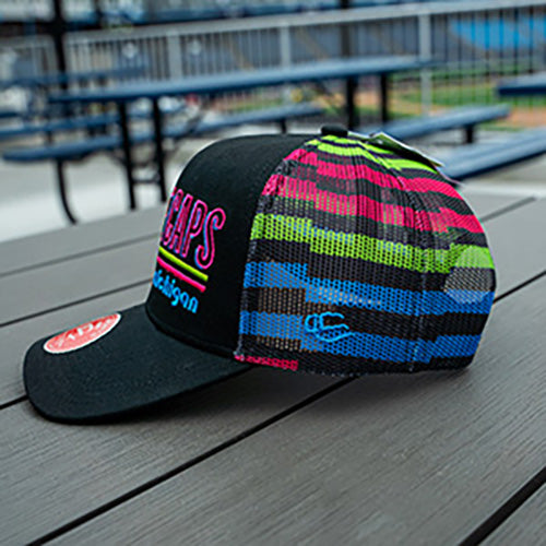 West Michigan Whitecaps Youth Neon Snapback Trucker Cap