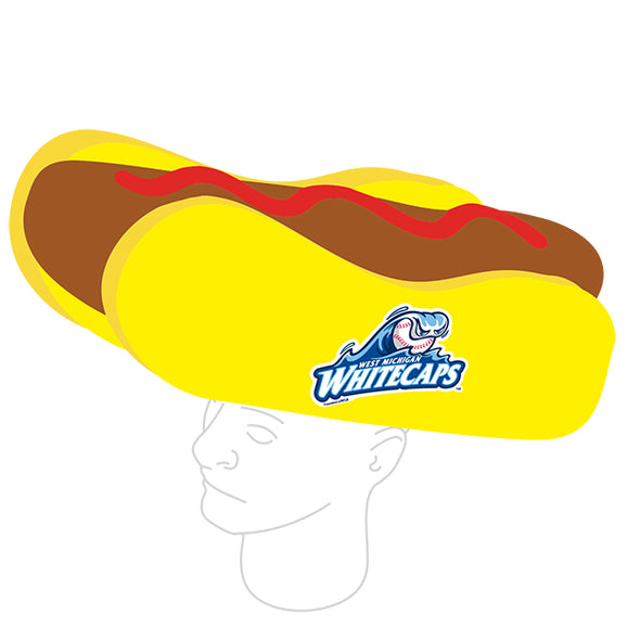 West Michigan Whitecaps Foam Hot Dog Hat