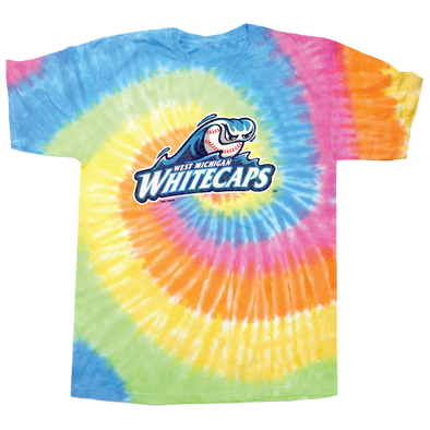 West Michigan Whitecaps Youth Primary Distressed Eternity Tie-Dye Tee