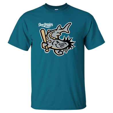 Grand Rapids Dam Breakers Blue Fish Logo T-Shirt