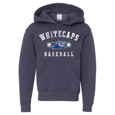 West Michigan Whitecaps Youth Arched Vintage Heather Navy Hoodie