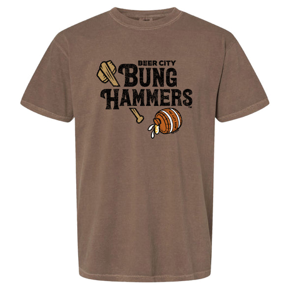 Beer City Bung Hammers Espresso Barrel T-Shirt