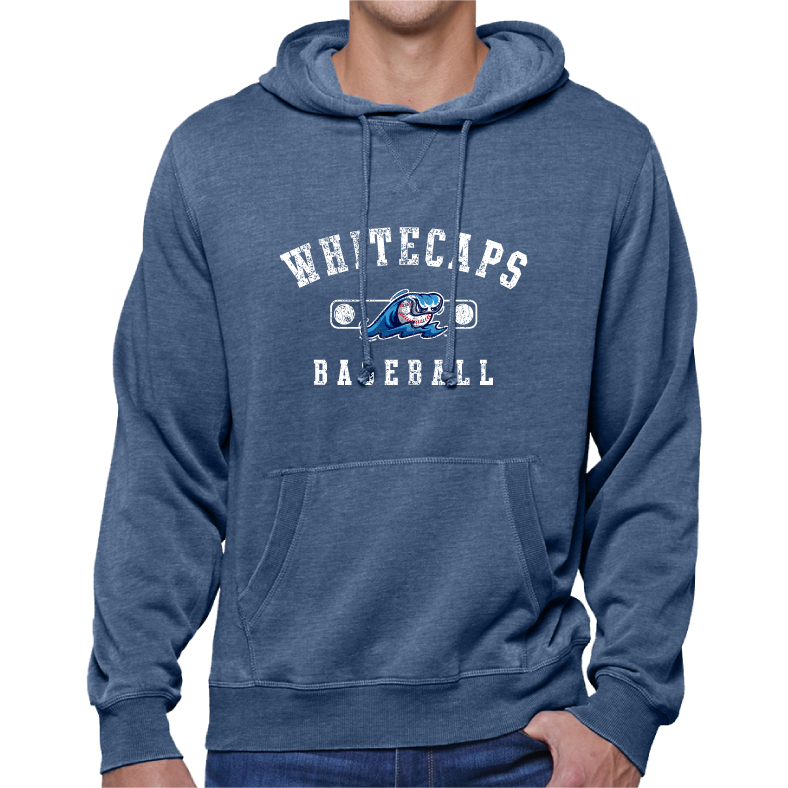 West Michigan Whitecaps Arched Distressed Script Vintage Indigo Hood ...