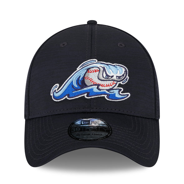 West Michigan Whitecaps New Era Clubhouse Navy Heather Stretch-Fit 39THIRTY Cap