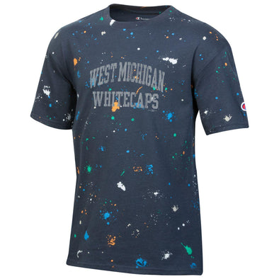 West Michigan Whitecaps Champion Youth Paint Drop Tee